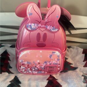 Loungefly Pink Minnie Mouse Heart Backpack